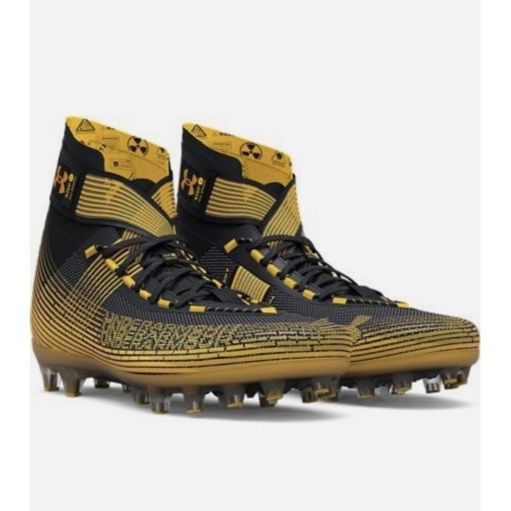 Under Armour Men's Highlight MC Football Cleats Black & Gold Steeltown Size 9 - Picture 4 of 6